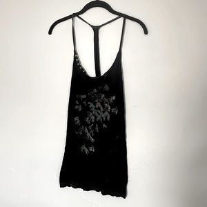 Free People Graphic Razorback Tank With Snaps
